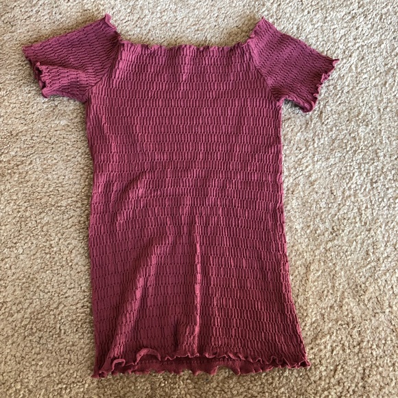 Intimately Free People Mauve Stretchy Square Neck Top - Picture 3 of 4